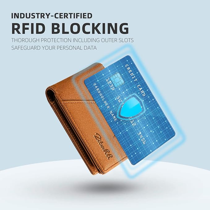 Zitahli Wallet for Men Slim 11 Credit Card Holder RFID Blocking Small Men's Wallet Bifold Minimalist Front Pocket With Mens Gifts Box