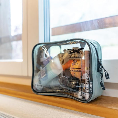 Toiletry Bag Kit Set: Hanging Travel Toiletry Bag + 311 TSA Cosmetic Liquid Bag + Ultralight Accessory Organizer Pouch