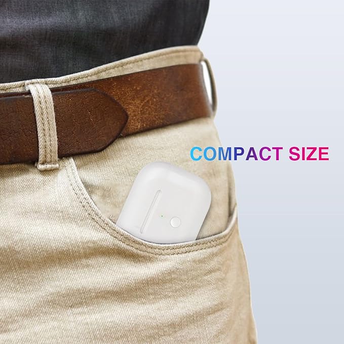 Wireless Charging Case Compatible with AirPods Pro 1st & 2nd Generation,Replacement Charger Case with Bluetooth Pairing Sync Button,White