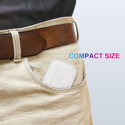 Wireless Charging Case Compatible with AirPods Pro 1st & 2nd Generation,Replacement Charger Case with Bluetooth Pairing Sync Button,White