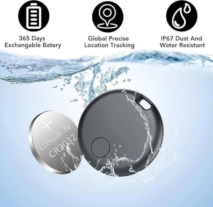 Air Tracker Tag for Android 4 Pack(NOT iOS or Huawei), Bluetooth Tracker Android Item Finder Smart Tracker Luggage Tags, GPS Locator Device for Keys, Wallet,Bike, No Monthly Fee Smart Tag