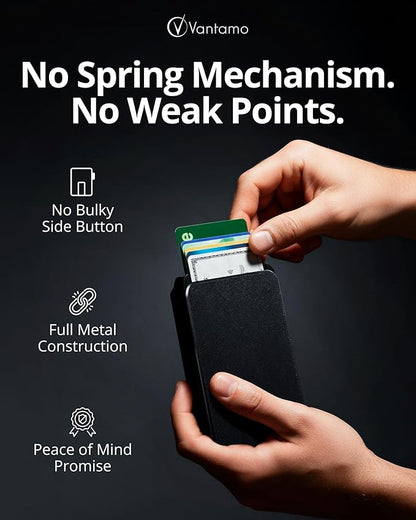 Vantamo Premium Wallet for Men with Money Clip & Card Holder, Compact & Slim Wallet with RFID, 8-12 Cards, Perfect Gifts for Men