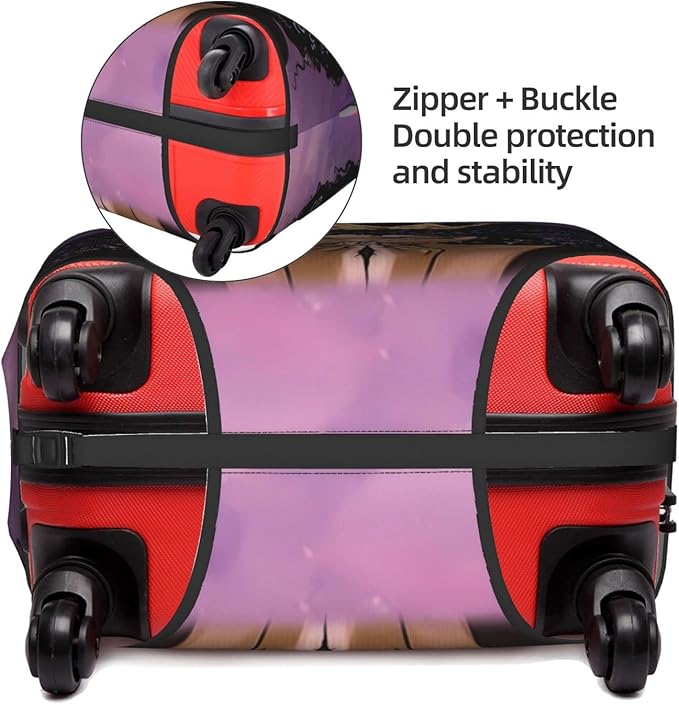 Luggage cover protector luggage cover for Suitcase Washable Suitcase Protector Anti-scratch Suitcase cover Medium African American Black Girl style77