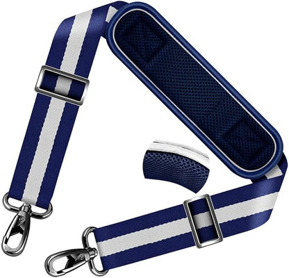 ZINZ Shoulder Strap Universal Bag Strap - 78" Ultra-Thick Padded with Dual Balanced Adjustable Buckles for Briefcase, Travel, Sports, Laptop, Crossbody Bag，Stripes-BuWBu