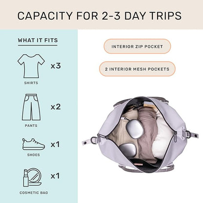 Jadyn Lola Travel Bag, Weekender/Overnight Duffel, Gym Tote Bag for Women, Men