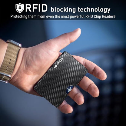 Minimalist Wallet for Men, Metal Wallet with Money Clip, Slim Compact Wallet, RFID Blocking Card Holder, Metal Aluminum Credit Card Holder, Holds up to 20 Cards