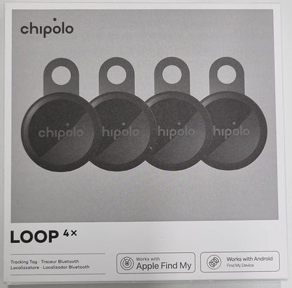 Chipolo LOOP - Rechargeable Bluetooth Tracker for Key and Pocket Location, Compatible with Apple or Google, Call Your Phone & Out of Range Alerts for Android