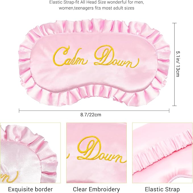 Calm Down Sleep Mask Pink Singer Merch Blindfold Eye Mask Travel Mask Eyeshade for Sleep Over Slumber Pajama Party Supplies Birthday Easter Gifts for Boys Girls Men Women