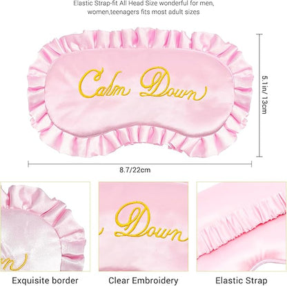Calm Down Sleep Mask Pink Singer Merch Blindfold Eye Mask Travel Mask Eyeshade for Sleep Over Slumber Pajama Party Supplies Birthday Easter Gifts for Boys Girls Men Women