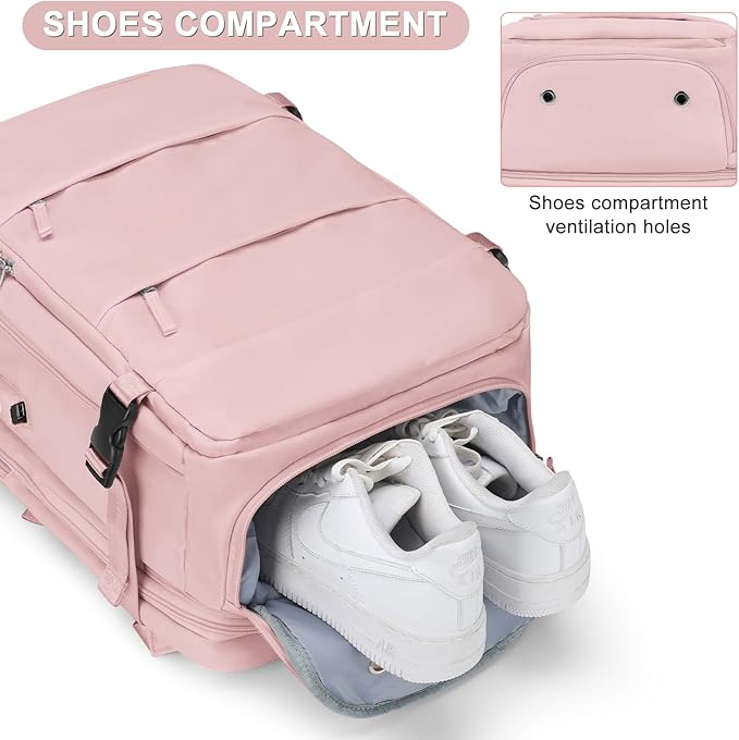 Casual Backpack Traveling Backpack, A-pink, Expandable, Travel Backpacks