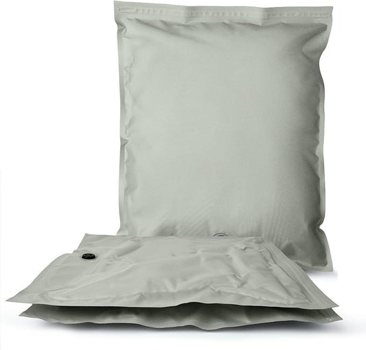 Umimile Vacuum Storage Bags for Travel - 2PC Reusable Space Saver Bags for Travel & Luggage | Manual Roll Compression Packing(Gray)