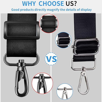 ZINMARK Shoulder Strap 79" with Cushion and Double Adjustable Buckles and Metal Hooks for Briefcase Bag, Luggage Bag and More