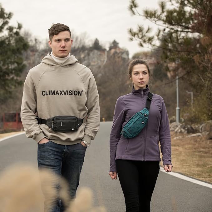 WATERFLY Fanny Pack Waist Bag: Small Hip Pouch Bum Bag Fannie Pack Phanny Fannypack Waistpack Bumbag Beltbag Sport Slim Fashionable for Jogging Hiking Hiker Woman Man