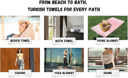 Bazaar Anatolia Turkish Beach Towel – 100% Cotton, Quick Dry, Sand Free Fall Decor Towel for Bathroom and Camping – Oversized 71x39 Inches – Arpa Orange