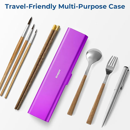 Wider Aluminum Toothbrush Travel Case, Portable Travel Toothbrush Holder, Durable Manual Toothbrush Box Container for Traveling, Bathroom, Camping, Business Trip, Purple
