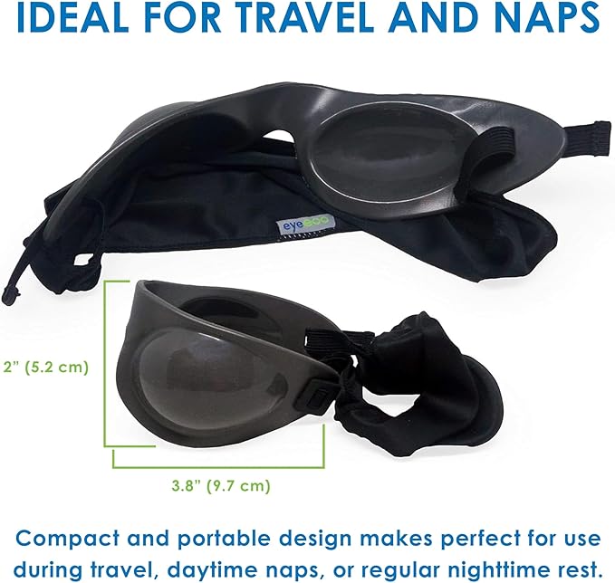Eyeseals 4.0 Sleep Mask – Charcoal – Moisturizing Eye Masks for Sleep, Keep Dry Air Out and Moisture in – Latex-Free Eye Mask Great for CPAP Users