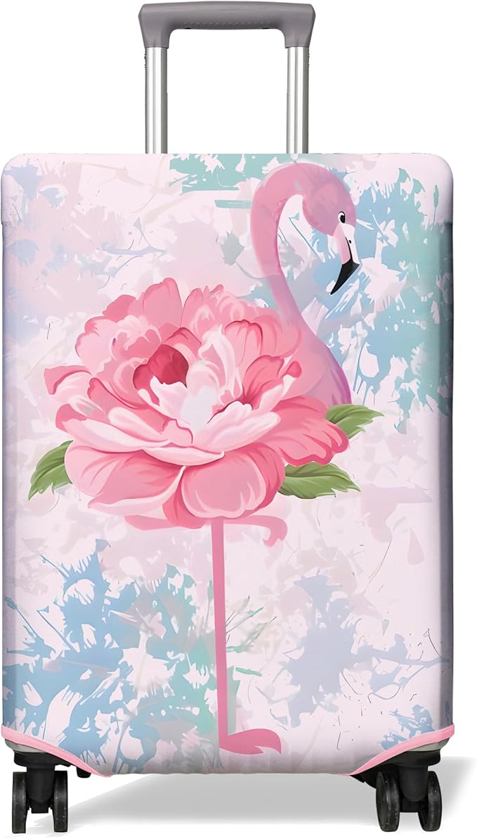 Travel Luggage Cover Suitcase Protector Fits 18-32 Inch Wheel Covers PatternedTravel Related Items Flower Luggage Protector Elastic S