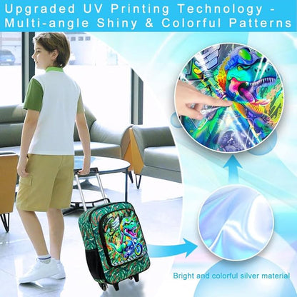 KLFVB Kids Luggage for Boys Girls, Cute Rolling Wheels Suitcase for Toddler, Children Travel Carry on Suitcase