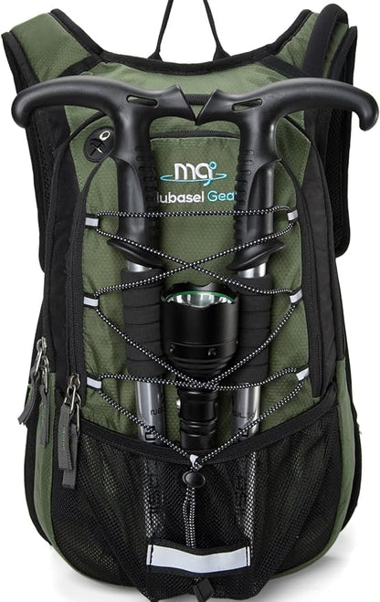 15L Insulated Hydration Backpack Pack with 2L Water Bladder Lightweight Hiking Backpack Bag for Women Men Daypack for Hiking Running Festival Camping Biking