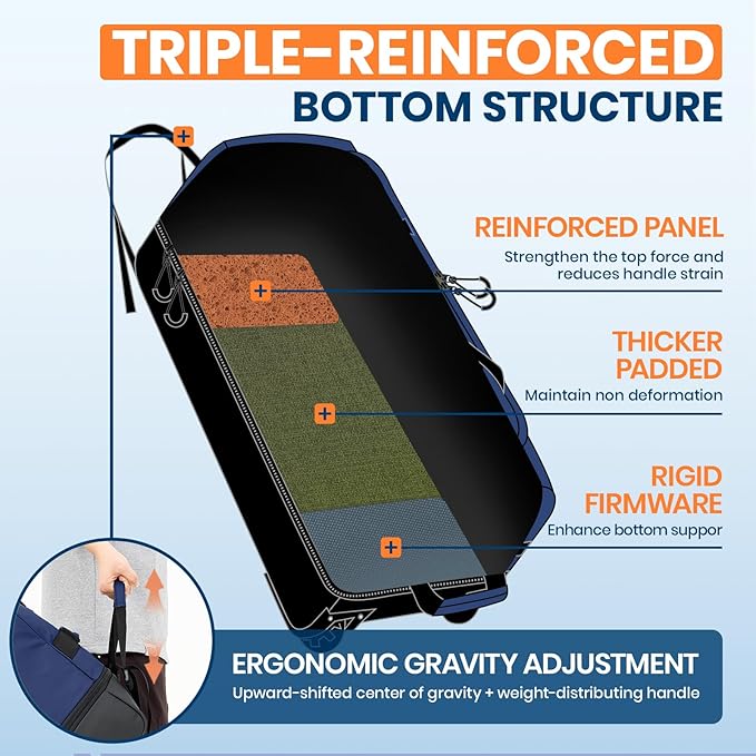 Fanwoli 30'' Large Rolling Duffle Bag with 2 Wheels - No-Sag Design for Heavy Loads, Expandable 100L-120L Duffel Wheeled Luggage with Soft Handle & Lock, Waterproof Foldable for Travel, Camping,Moving