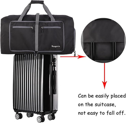 Woogwin Travel Duffel Bag Large Foldable Waterproof Overnight Bag for Beach Swim Bags Pool Sports Gym