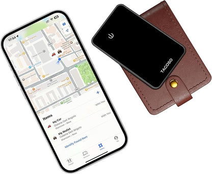 Wallet-Tracker-Card for Apple Find My (iOS Only), MFi Certified Bluetooth-Wallet-Tracking-Finder, Slim-Credit-Card-Tracker for Purse, Luggage & Travel Items with 2-Year Battery, IPX6 1 PCS