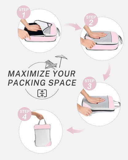 Compression Packing Cubes, Gonex Extensible Storage Mesh Bags Organizers