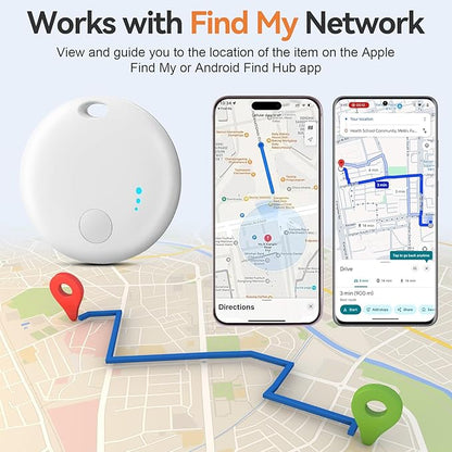 Air Tracker for Android or iOS, Dual System Both iOS and Android Tracker, Find My or Google'S Find Hub App, Smart Tracker Tags with Key Ring, Replaceable Battery, Key Finder/Luggage Tracker etc