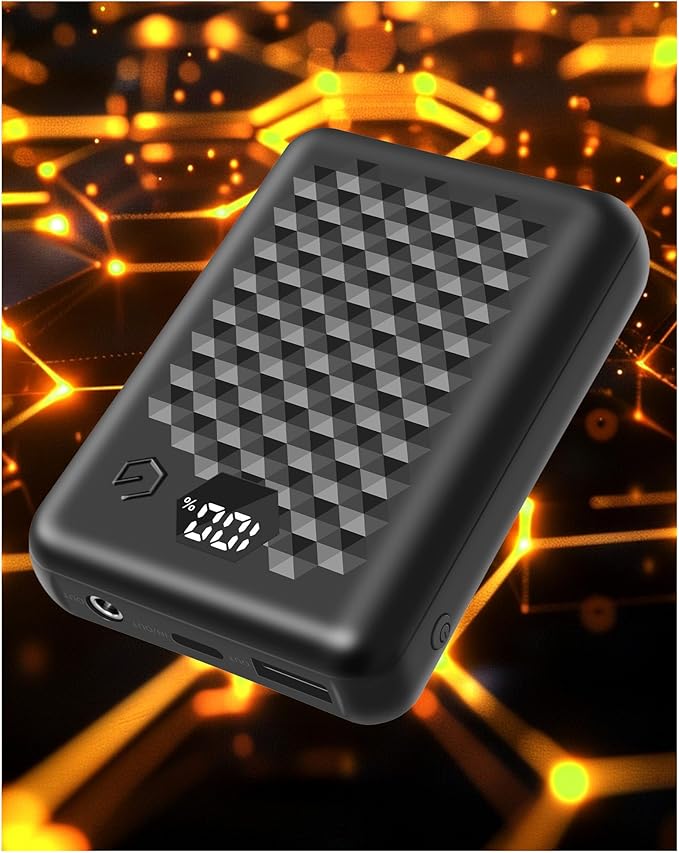 Wulcea DC Output 7.4V 14000mAh USB Output 5V2A Battery Pack Long Lasting Big Capacity for Heated Apparel Women Men Vest Lady Jacket Coat Pant Camping Chair Power Bank Replacement USB Portable Charger