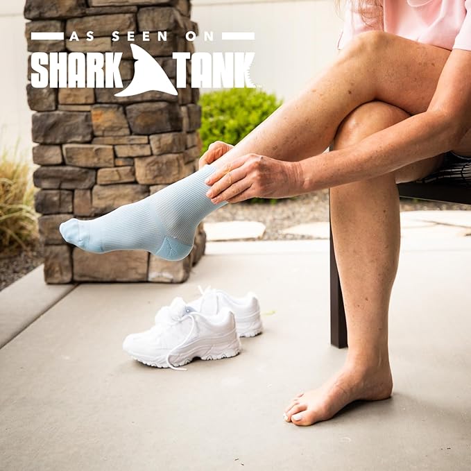 Apolla The Performance Compression Crew Socks for Men & Women, 20-30 mmHg, As Seen on Shark Tank, Ankle, No Show Sock, 1 pair