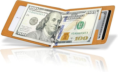 Kings Loot Trackable Airtag Wallet for Men | RFID Blocking Leather Design with Airtag Holder, Money Clip & Pull Tab | Minimalist Air Tag Wallets