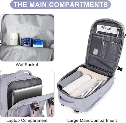 Travel Backpack For Women Airline Approved Carry On Backpack Flight Approved Waterproof Sports Luggage Backpack Casual Daypack Small Hiking Backpack