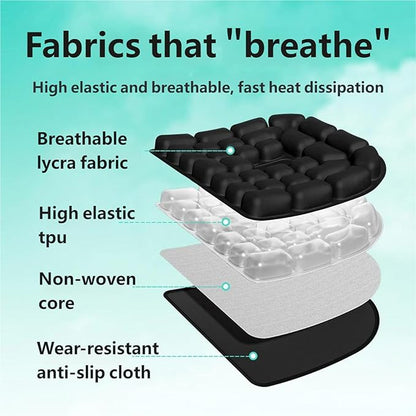 Sondor Travel Cushion, Comfortable 3D Inflatable Seat Cushion for Hemorrhoid and Tailbone Pain Relief, Optimal Support for Long Sitting in Car, Air Travel, Office Chairs Etc (30-Point Cushion)