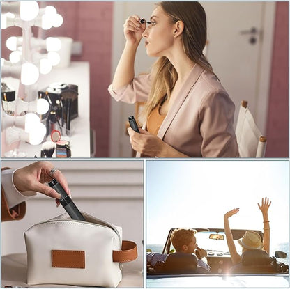 10 PCS 8ml Perfume Atomizer Refillable Bottle, Cologne Travel Spray Bottle, Mini Spray Empty for Refill, Refillable Portable Sprayer (Black)