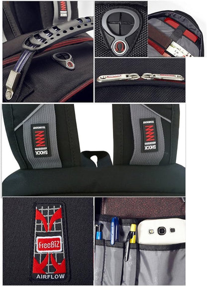 FREEBIZ 18.4 Inches Laptop Backpack Fits up to 18 Inch Gaming Laptops for Dell, Asus, Msi,Hp (Black)