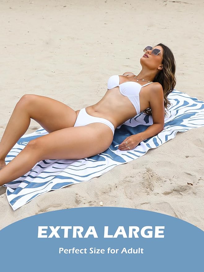 Eunzel 2 Pack Microfiber Beach Towel, Quick Dry Travel Towel Large Sand Free Towel for Beach, Camping, Swim Pool, Gym, Sports& Yoga 71"x32", Whale& Jellyfish