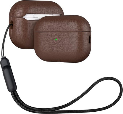 Lopie AirPods Pro 2nd Gen Leather Case, Coffee, Unisex