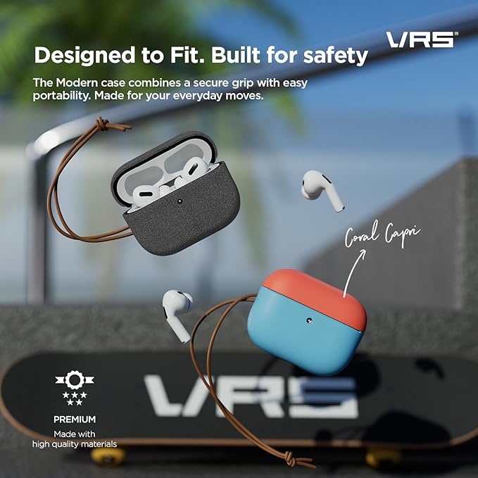 VRS Design Modern for Apple AirPods Pro 3rd Generation Case (2025) – Modern Minimal Style with Slim Profile and Precise Fit Compatible with AirPods Pro 3 (Sand Stone)