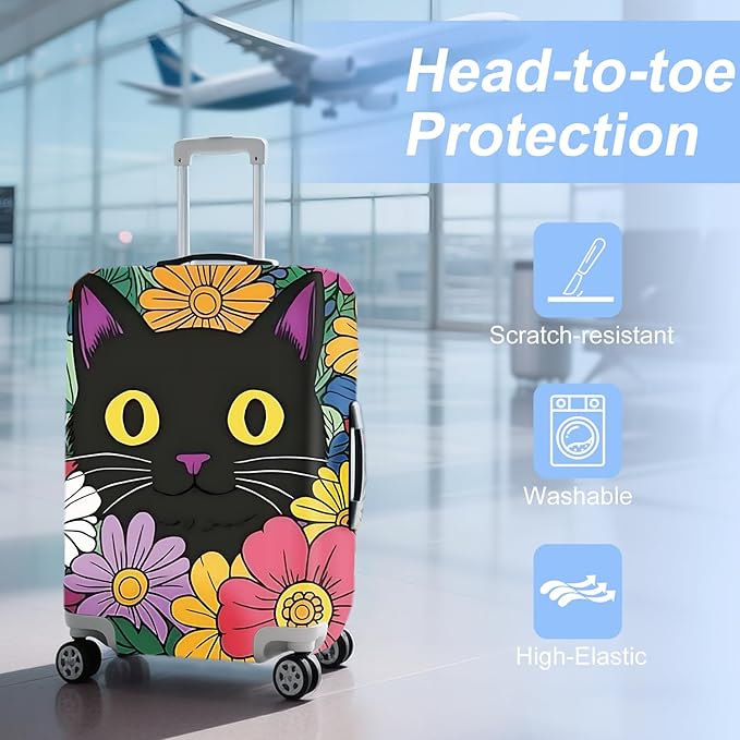 ANNA QUEEN Travel Luggage Cover Suitcase Protector Suitcase Cover Anti-Scratch,Stretchable Bag Cover Washable Durable Polyester