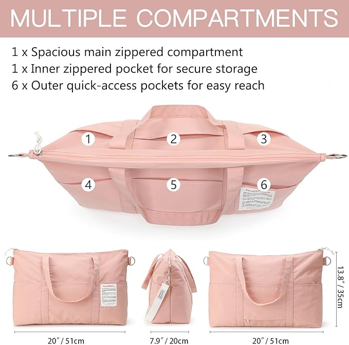 VanFn Duffle Bags, Women Sports Gym Bag, Travel Totes Duffel Bag, Outdoor Weekend Bag, Crossbody Bag, Lightweight Luggage Duffle Backpack, Shoulder Handbag For Men, Scandihome Series