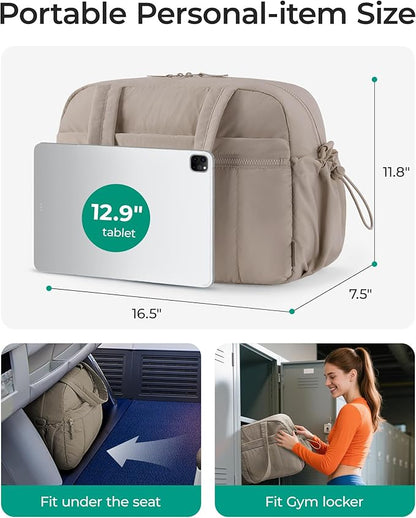 BAGSMART Gym Bag for Women, Duffle Bag for Travel with Wet Pocket, Lightweight Carry on Weekender Duffel, Water Resistant