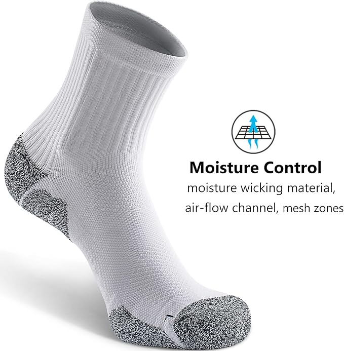 CWVLC Cushioned Compression Sport Quarter Socks for Men Women Youth