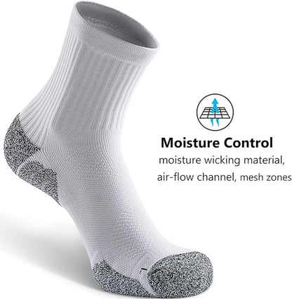 CWVLC Cushioned Compression Sport Quarter Socks for Men Women Youth