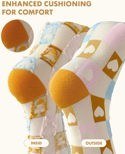 Cute Compression Socks for Women - 3 Pairs 20-30 mmHg Graduated Support Lightweight for Daily Wear Travel Nurse