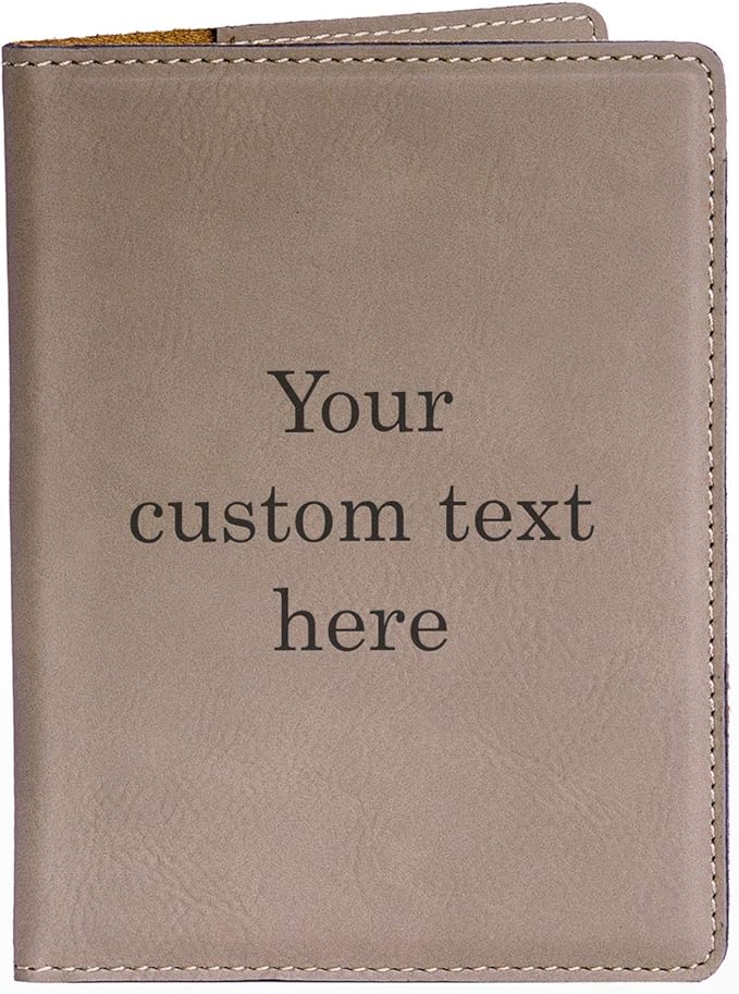 Lifetime Creations Create Your Own Personalized Passport Cover - Light Brown, Custom Passport Holder Passport Case