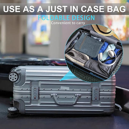 Vomgomfom 65L/85L/115L Foldable Travel Duffle Bag, Lightweight Checked Luggage with Shoe Compartment, Water-Resistant Weekender Overnight Bag for Men & Women