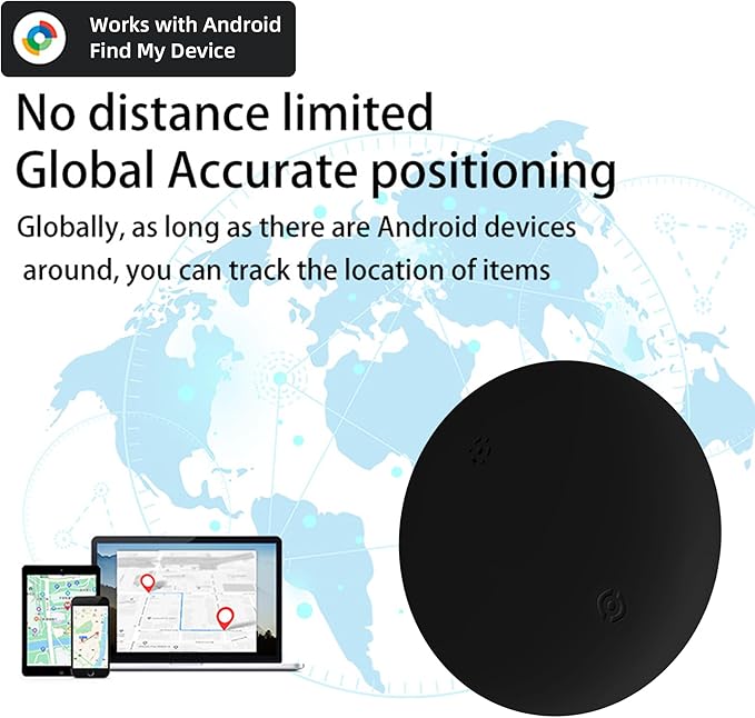 Tracker Tag for Android NOT for iOS or Huawei, Tags-4 Pack, Bluetooth Tracker Item Finder for Key, Smart Tracking Tag for Google Find Hub App Finder for Backpack Purse Keys Luggage