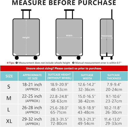 Travelkin Luggage Covers For Suitcase Tsa Approved,Suitcase Cover Protector Fit 18-32 Inch Luggage (Dreaming Blue, L)