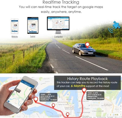 TKSTAR 4G GPS Tracker for Vehicles Hidden Magnetic Car GPS Tracker Locator Real-time Vehicle Tracking Devices with Electric Fence and Anti-Theft Alarm for Car/Motorcycle/Trucks/Fleet/Boat (4G TK905)