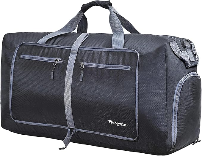 Woogwin Travel Duffel Bag Large Foldable Waterproof Overnight Bag for Beach Swim Bags Pool Sports Gym
